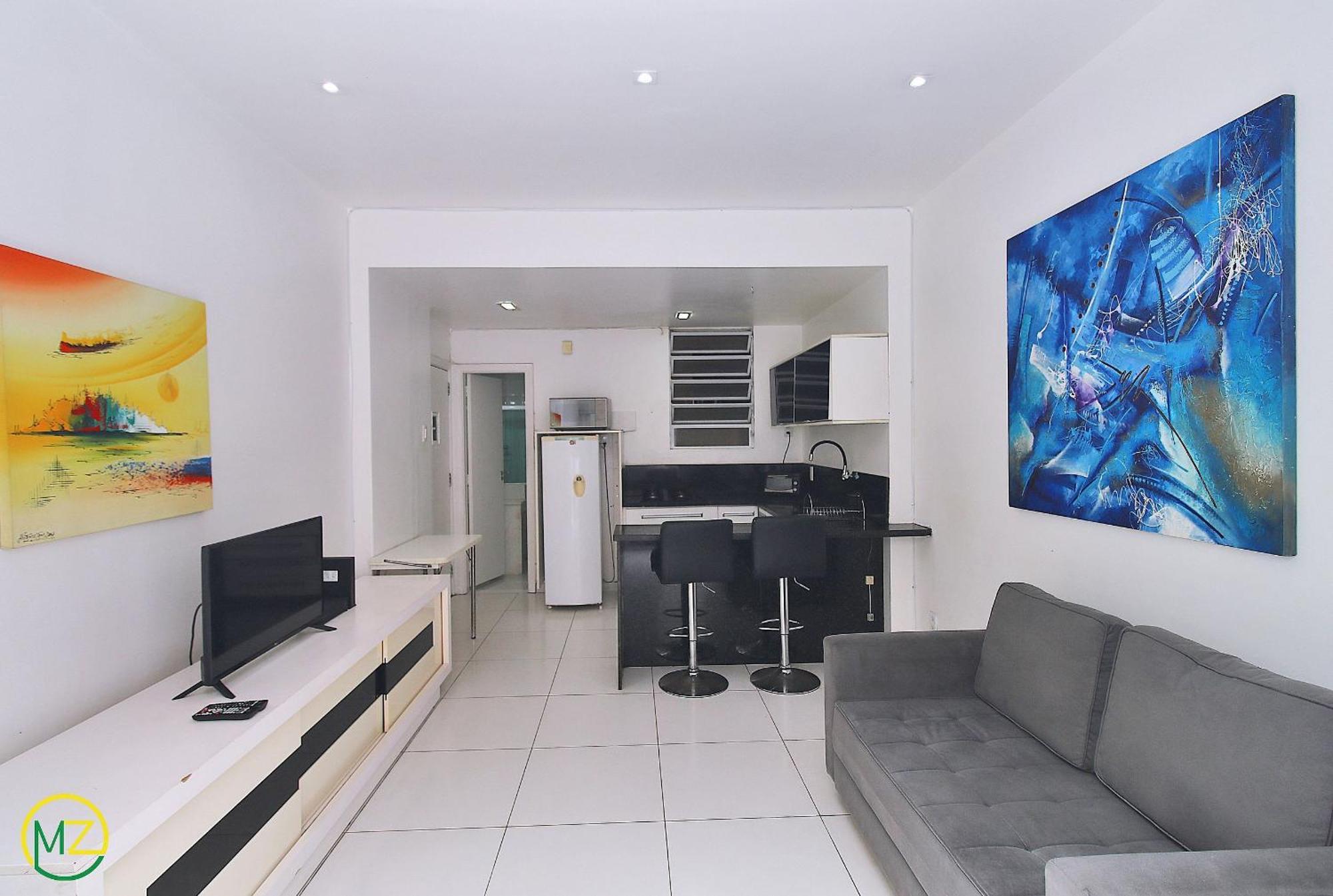 Studio Com Vista Lateral Para O Mar Em Copacabana 리오데자네이루 외부 사진
